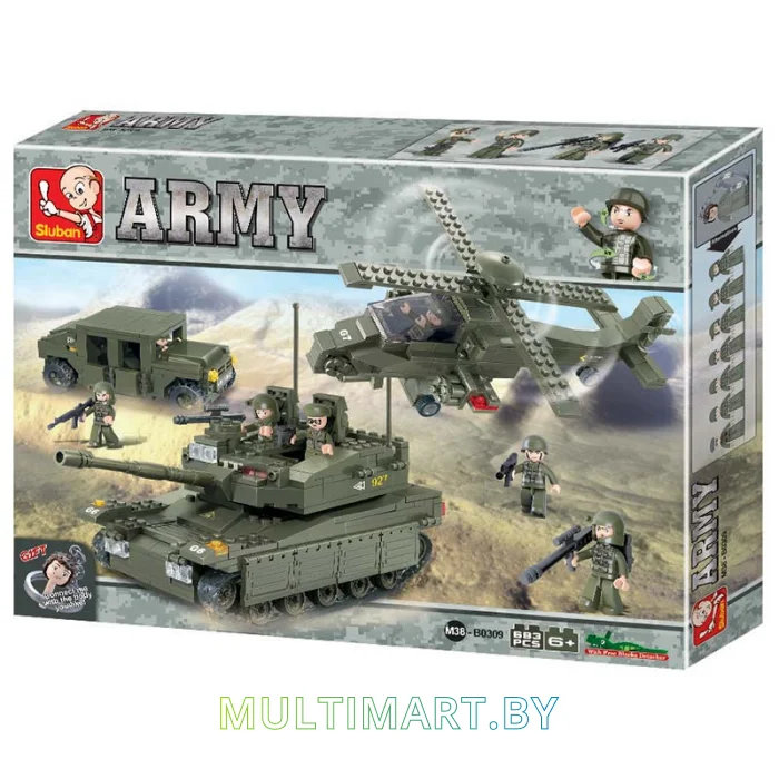 Конструктор Sluban M38-B0309 Элитная бронированная дивизия (683 детали)